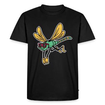 Libellule Guêpe Insekt Petit-Cadeau - T-shirt Premium bio Homme - noir - Devant - Nico (187cm)