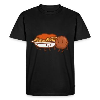 Spaghettis - T-shirt Premium bio Homme - noir - Devant - Nico (187cm)