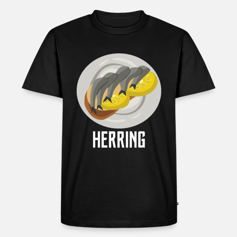 Hering Speisefische - Männer Premium Bio T-Shirt - Schwarz