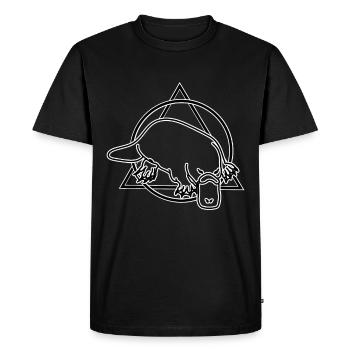 platypus - Men's Premium Organic T-Shirt - black - Front - Nico (187cm)