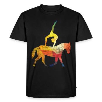 Gymnastique équestre - T-shirt Premium bio Homme - noir - Devant - Nico (187cm)