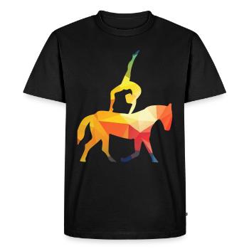 Gymnastique Vaulting Equestre - T-shirt Premium bio Homme - noir - Devant - Nico (187cm)