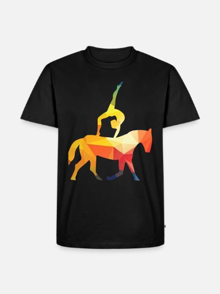 Vaulting Gymnastics Equestrian - Men's Premium Organic T-Shirt - black
