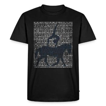 Cadeau équestre - T-shirt Premium bio Homme - noir - Devant - Nico (187cm)