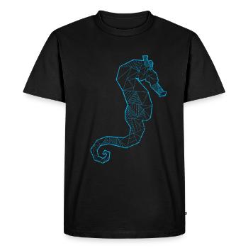 Seahorse ocean fish gift - Men's Premium Organic T-Shirt - black - Front - Nico (187cm)