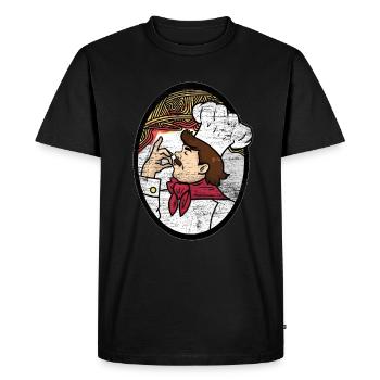 Cadeau de chef spaghetti - T-shirt Premium bio Homme - noir - Devant - Nico (187cm)