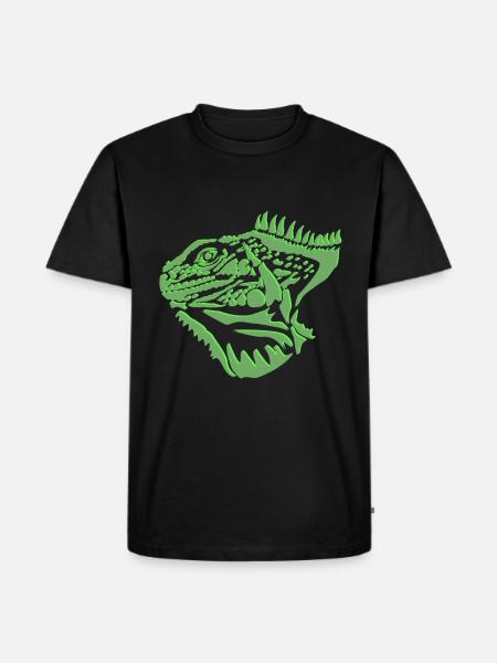 Iguana lizard - Men's Premium Organic T-Shirt - black