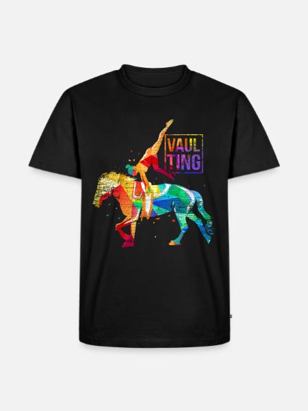 Vaulting Horse Gift - Men's Premium Organic T-Shirt - black