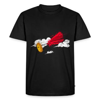 Chèque cadeau Indiaca - T-shirt Premium bio Homme - noir - Devant - Nico (187cm)