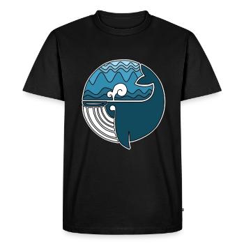 Baleines - T-shirt Premium bio Homme - noir - Devant - Nico (187cm)