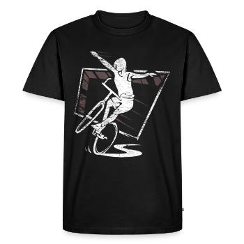 Cadeau de gymnastique vélo art - T-shirt Premium bio Homme - noir - Devant - Nico (187cm)