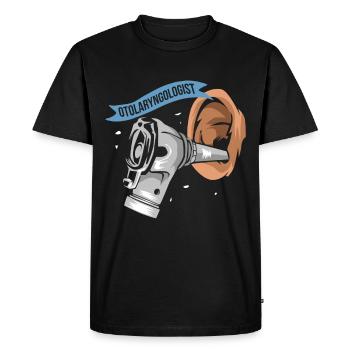 Halz-nasen-ohen-arzt - Men's Premium Organic T-Shirt - black - Front - Nico (187cm)