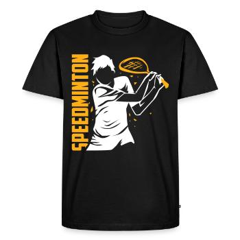 speedminton - Men's Premium Organic T-Shirt - black - Front - Nico (187cm)