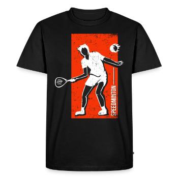 speedminton - Men's Premium Organic T-Shirt - black - Front - Nico (187cm)