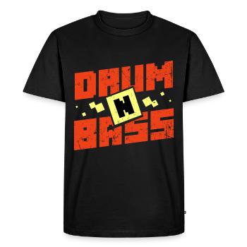 Drum n Bass - T-shirt Premium bio Homme - noir - Devant - Nico (187cm)