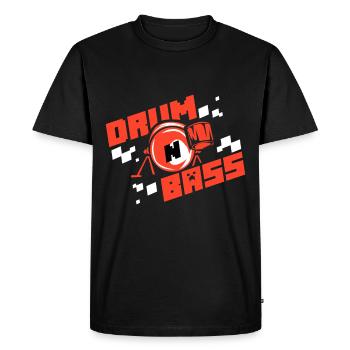 Drum n Bass - T-shirt Premium bio Homme - noir - Devant - Nico (187cm)