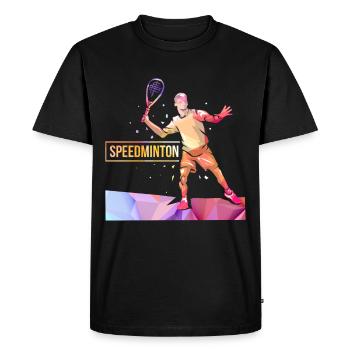speedminton - Men's Premium Organic T-Shirt - black - Front - Nico (187cm)