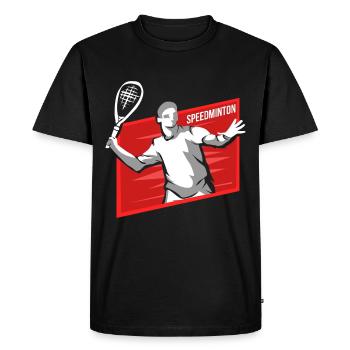 speedminton - Men's Premium Organic T-Shirt - black - Front - Nico (187cm)