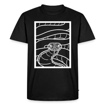 python - Men's Premium Organic T-Shirt - black - Front - Nico (187cm)