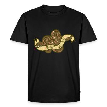python - Men's Premium Organic T-Shirt - black - Front - Nico (187cm)