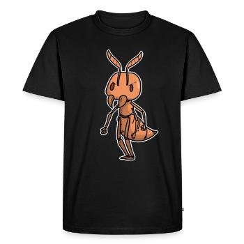 ant - Men's Premium Organic T-Shirt - black - Front - Nico (187cm)