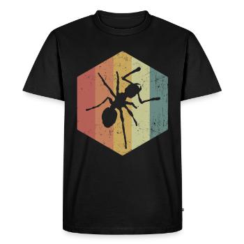 ant - Men's Premium Organic T-Shirt - black - Front - Nico (187cm)