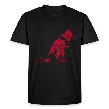 Border Collie geometric - Men's Premium Organic T-Shirt - black - Front - Nico (187cm)
