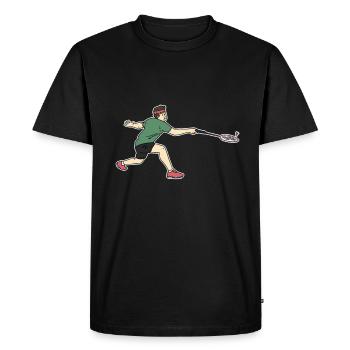 speedminton - Men's Premium Organic T-Shirt - black - Front - Nico (187cm)
