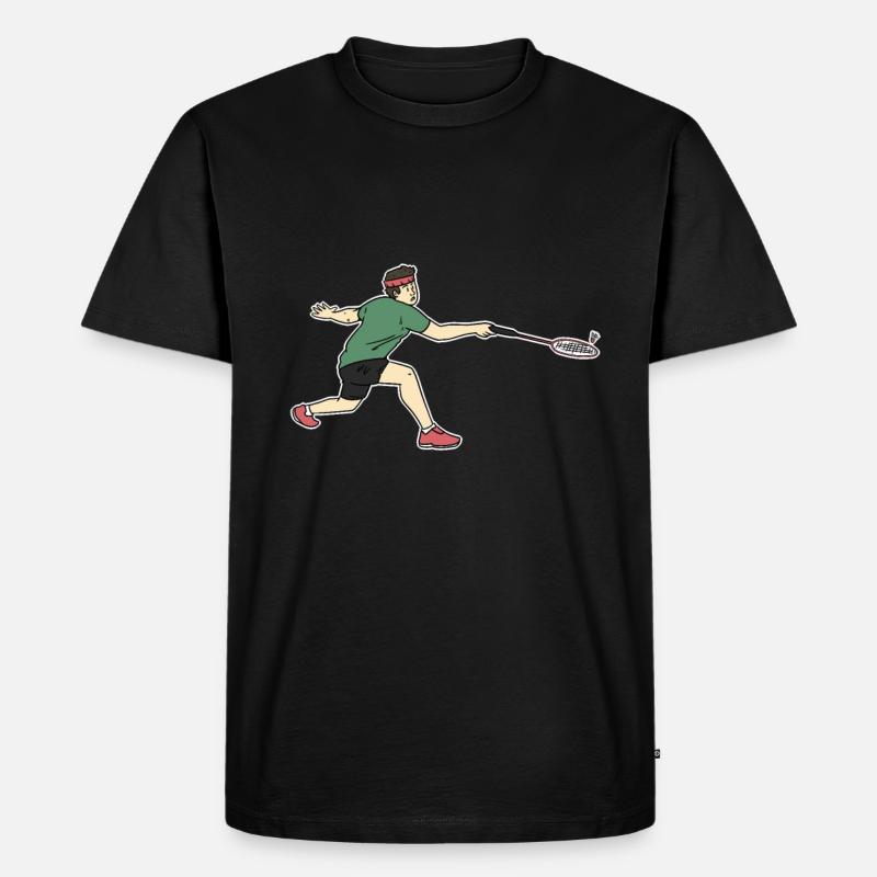 Speedminton - Männer Premium Bio T-Shirt - Schwarz