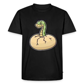 python - Men's Premium Organic T-Shirt - black - Front - Nico (187cm)