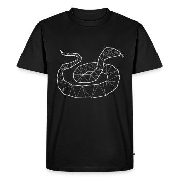 Python geometric - Men's Premium Organic T-Shirt - black - Front - Nico (187cm)