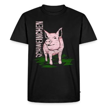 porcin - T-shirt Premium bio Homme - noir - Devant - Nico (187cm)