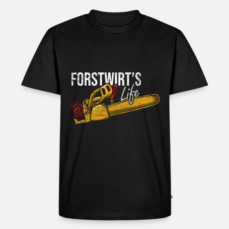 Forstwirt - Männer Premium Bio T-Shirt - Schwarz