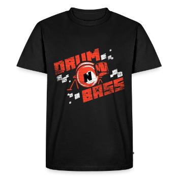 Cadeau de musicien Drum n Bass - T-shirt Premium bio Homme - noir - Devant - Nico (187cm)