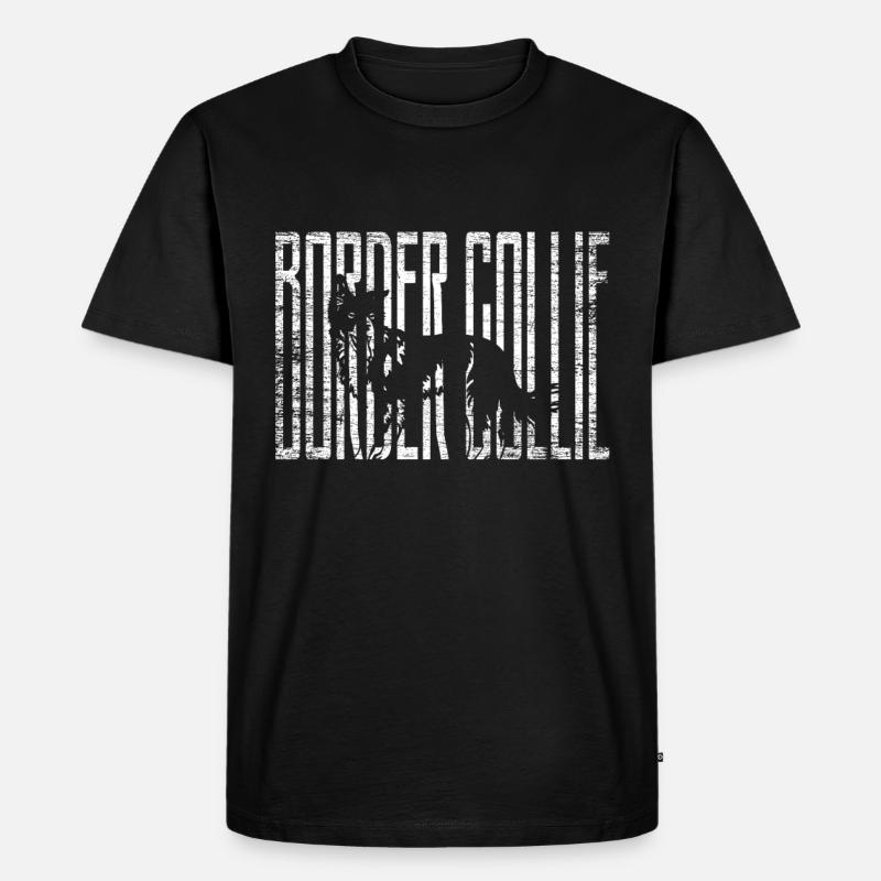 Border Collie - Männer Premium Bio T-Shirt - Schwarz