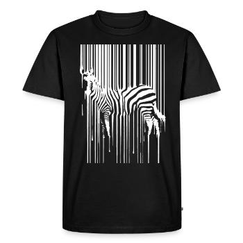 zebra - Men's Premium Organic T-Shirt - black - Front - Nico (187cm)