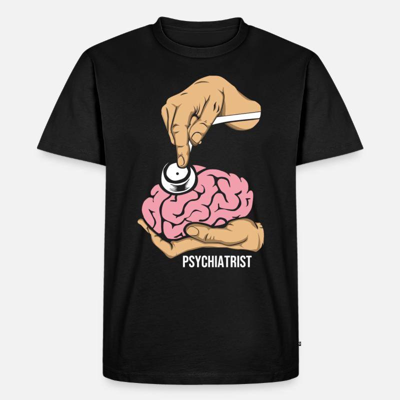 Psychiater - Männer Premium Bio T-Shirt - Schwarz
