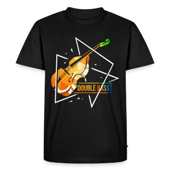 Violon Contrebasse - T-shirt Premium bio Homme - noir - Devant - Nico (187cm)