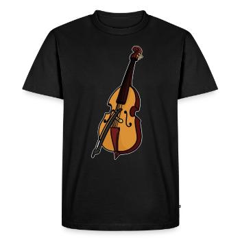 contrebasse - T-shirt Premium bio Homme - noir - Devant - Nico (187cm)