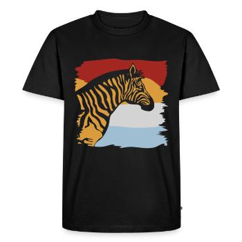 zebra - Men's Premium Organic T-Shirt - black - Front - Nico (187cm)