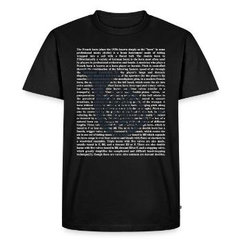 French Horn Hornist - Men's Premium Organic T-Shirt - black - Front - Nico (187cm)