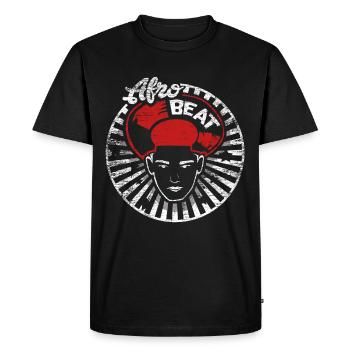 Afro Beat - T-shirt Premium bio Homme - noir - Devant - Nico (187cm)