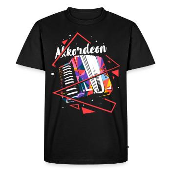 Accordion polygon - Men's Premium Organic T-Shirt - black - Front - Nico (187cm)