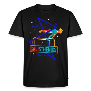 Polygone de callisthénie - T-shirt Premium bio Homme - noir - Devant - Nico (187cm)
