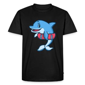 Delfin - T-shirt Premium bio Homme - noir - Devant - Nico (187cm)
