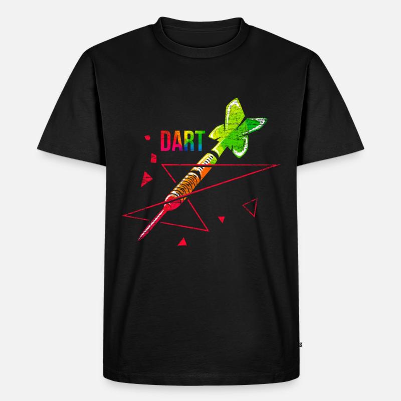 Dart Polygon Geschenk - Männer Premium Bio T-Shirt - Schwarz