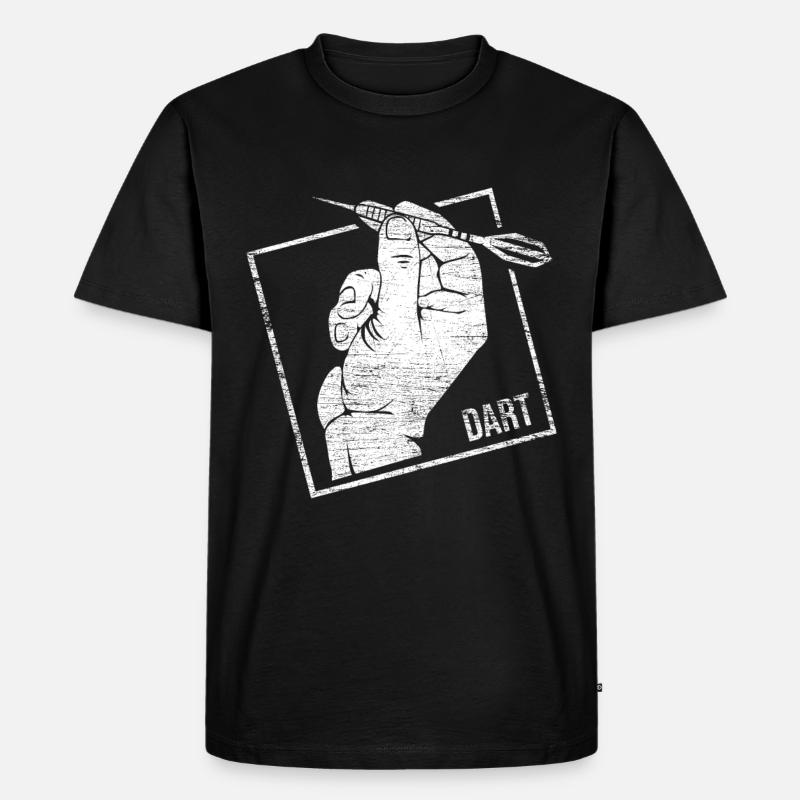 Dart Geschenk - Männer Premium Bio T-Shirt - Schwarz