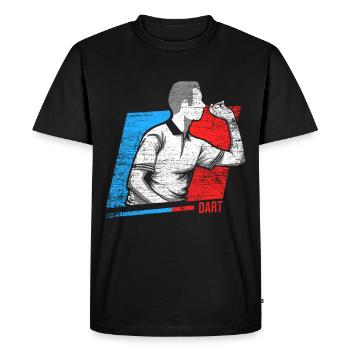 darts player - Men's Premium Organic T-Shirt - black - Front - Nico (187cm)