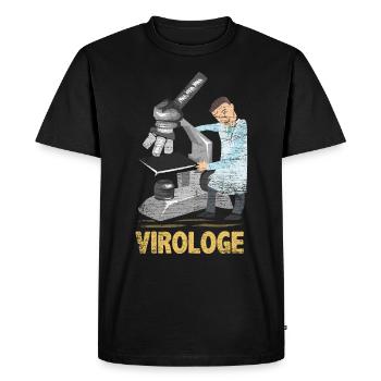 Virologist doctor gift - Men's Premium Organic T-Shirt - black - Front - Nico (187cm)