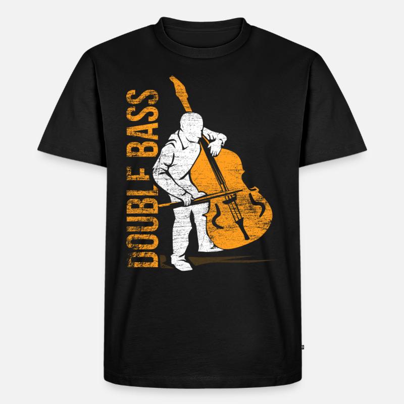 Kontrabass Geschenk - Männer Premium Bio T-Shirt - Schwarz